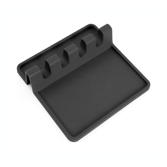 Black Silicone Utensil Rack Spoons, Forks, Tongs & More - Picture 2 of 6